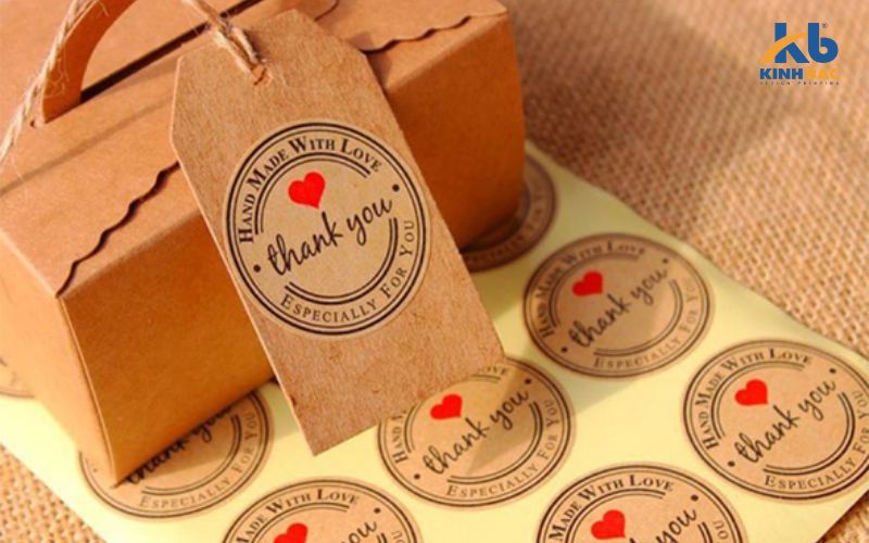 Tem nhãn decal giấy kraft 